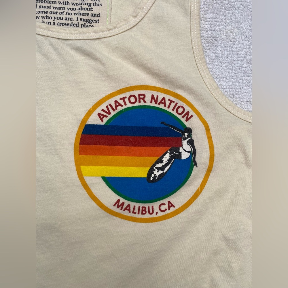 Malibu, CA AVIATOR NATION tank top, size XS